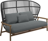 Gloster Fern High Back 2-Seater Sofa - Canapé 2 places Haut dossier Meteor / Raven Grade D (ST) Wave Gravel 0159 