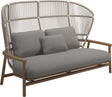 Gloster Fern High Back 2-Seater Sofa - Canapé 2 places Haut dossier White / Dune Grade B (OP) Fife Canvas Grey 0032 