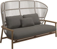 Gloster Fern High Back 2-Seater Sofa - Canapé 2 places Haut dossier White / Dune Grade B (OP) Fife Nickel 0039 