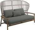Gloster Fern High Back 2-Seater Sofa - Canapé 2 places Haut dossier White / Dune Grade C (OP) Lopi Charcoal 0132 