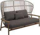 Gloster Fern High Back 2-Seater Sofa - Canapé 2 places Haut dossier White / Dune Grade C (OP) Robben Charcoal 0083 