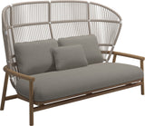 Gloster Fern High Back 2-Seater Sofa - Canapé 2 places Haut dossier White / Dune Grade C (OP) Robben Grey 0085 