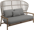 Gloster Fern High Back 2-Seater Sofa - Canapé 2 places Haut dossier White / Dune Grade D (ST) Dot Putty 0156 