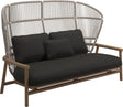Gloster Fern High Back 2-Seater Sofa - Canapé 2 places Haut dossier White / Dune Grade D (ST) Ravel Sable 0120 