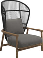 Gloster Fern High Back Fauteuil club - Lounge Chair Haut dossier Meteor / Raven Grade B (OP) Fife Rainy Grey 0044 