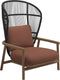 Gloster Fern High Back Fauteuil club - Lounge Chair Haut dossier Meteor / Raven Grade B (WR) Blend Clay 0143 