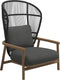 Gloster Fern High Back Fauteuil club - Lounge Chair Haut dossier Meteor / Raven Grade B (WR) Blend Coal 0144 