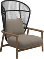 Gloster Fern High Back Fauteuil club - Lounge Chair Haut dossier Meteor / Raven Grade B (WR) Blend Sand 0147 