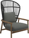 Gloster Fern High Back Fauteuil club - Lounge Chair Haut dossier Meteor / Raven Grade C (OP) Lopi Charcoal 0132 