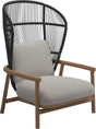 Gloster Fern High Back Fauteuil club - Lounge Chair Haut dossier Meteor / Raven Grade C (OP) Lopi Marble 0134 