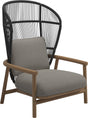 Gloster Fern High Back Fauteuil club - Lounge Chair Haut dossier Meteor / Raven Grade C (OP) Robben Grey 0085 