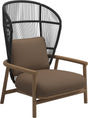 Gloster Fern High Back Fauteuil club - Lounge Chair Haut dossier Meteor / Raven Grade D (ST) Ravel Ginger 0119 