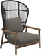 Gloster Fern High Back Fauteuil club - Lounge Chair Haut dossier Meteor / Raven Grade D (ST) Tuck Truflfle 0124 