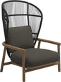 Gloster Fern High Back Fauteuil club - Lounge Chair Haut dossier Meteor / Raven Grade D (ST) Wave Quarry 0126 