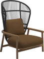 Gloster Fern High Back Fauteuil club - Lounge Chair Haut dossier Meteor / Raven Grade D (ST) Wave Russet 0127 