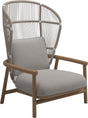 Gloster Fern High Back Fauteuil club - Lounge Chair Haut dossier White / Dune Garde B (OP) Fife Bone 0031 