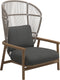 Gloster Fern High Back Fauteuil club - Lounge Chair Haut dossier White / Dune Grade B (WR) Blend Coal 0144 