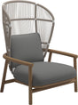 Gloster Fern High Back Fauteuil club - Lounge Chair Haut dossier White / Dune Grade B (WR) Blend Fog 0145 