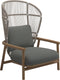 Gloster Fern High Back Fauteuil club - Lounge Chair Haut dossier White / Dune Grade C (OP) Lopi Charcoal 0132 