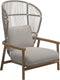 Gloster Fern High Back Fauteuil club - Lounge Chair Haut dossier White / Dune Grade C (OP) Lopi Marble 0134 