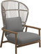 Gloster Fern High Back Fauteuil club - Lounge Chair Haut dossier White / Dune Grade D (ST) Dot Putty 0156 