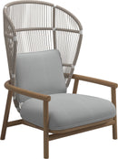Gloster Fern High Back Fauteuil club - Lounge Chair Haut dossier White / Dune Grade D (ST) Tuck Dust 0158 