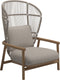 Gloster Fern High Back Fauteuil club - Lounge Chair Haut dossier White / Dune Grade D (ST) Wave Buff 0125 