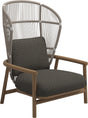 Gloster Fern High Back Fauteuil club - Lounge Chair Haut dossier White / Dune Grade D (ST) Wave Quarry 0126 