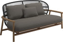 Gloster Fern Low Back 2-Seater Sofa - Canapé 2 places Bas dossier Meteor / Raven Grade B (OP) Fife Nickel 0039 