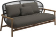 Gloster Fern Low Back 2-Seater Sofa - Canapé 2 places Bas dossier Meteor / Raven Grade B (OP) Fife Platinum 0042 