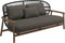 Gloster Fern Low Back 2-Seater Sofa - Canapé 2 places Bas dossier Meteor / Raven Grade B (OP) Fife Platinum 0042 