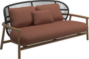 Gloster Fern Low Back 2-Seater Sofa - Canapé 2 places Bas dossier Meteor / Raven Grade B (WR) Blend Clay 0143 