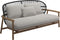 Gloster Fern Low Back 2-Seater Sofa - Canapé 2 places Bas dossier Meteor / Raven Grade B (WR) Blend Linen 0146 