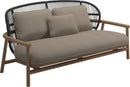 Gloster Fern Low Back 2-Seater Sofa - Canapé 2 places Bas dossier Meteor / Raven Grade B (WR) Blend Sand 0147 