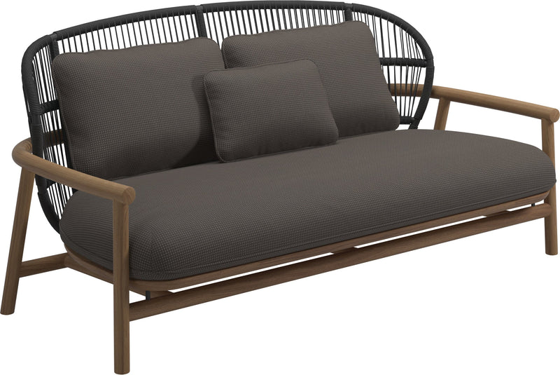 Gloster Fern Low Back 2-Seater Sofa - Canapé 2 places Bas dossier Meteor / Raven Grade C (OP) Robben Charcoal 0083 