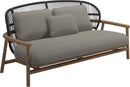 Gloster Fern Low Back 2-Seater Sofa - Canapé 2 places Bas dossier Meteor / Raven Grade C (OP) Robben Grey 0085 