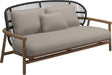Gloster Fern Low Back 2-Seater Sofa - Canapé 2 places Bas dossier Meteor / Raven Grade D (ST) Dot Oyster 0117 