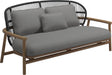 Gloster Fern Low Back 2-Seater Sofa - Canapé 2 places Bas dossier Meteor / Raven Grade D (ST) Dot Putty 0156 