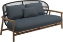Gloster Fern Low Back 2-Seater Sofa - Canapé 2 places Bas dossier Meteor / Raven Grade D (ST) Tuck Denim 0157 