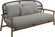 Gloster Fern Low Back 2-Seater Sofa - Canapé 2 places Bas dossier Meteor / Raven Grade D (ST) Tuck Malt 0122 