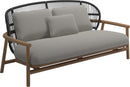 Gloster Fern Low Back 2-Seater Sofa - Canapé 2 places Bas dossier Meteor / Raven Grade D (ST) Tuck Malt 0122 