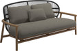 Gloster Fern Low Back 2-Seater Sofa - Canapé 2 places Bas dossier Meteor / Raven Grade D (ST) Tuck Truflfle 0124 