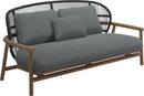Gloster Fern Low Back 2-Seater Sofa - Canapé 2 places Bas dossier Meteor / Raven Grade D (ST) Wave Gravel 0159 