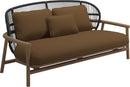 Gloster Fern Low Back 2-Seater Sofa - Canapé 2 places Bas dossier Meteor / Raven Grade D (ST) Wave Russet 0127 