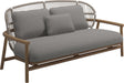 Gloster Fern Low Back 2-Seater Sofa - Canapé 2 places Bas dossier White / Dune Grade B (OP) Fife Canvas Grey 0032 