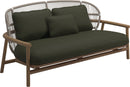Gloster Fern Low Back 2-Seater Sofa - Canapé 2 places Bas dossier White / Dune Grade B (OP) Fife Olive 0041 