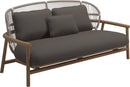 Gloster Fern Low Back 2-Seater Sofa - Canapé 2 places Bas dossier White / Dune Grade C (OP) Robben Charcoal 0083 