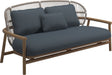 Gloster Fern Low Back 2-Seater Sofa - Canapé 2 places Bas dossier White / Dune Grade D (ST) Tuck Denim 0157 