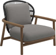 Gloster Fern Low Back Fauteuil club - Lounge Chair Bas dossier Meteor / Raven Grade B (OP) Fife Canvas Grey 0032 