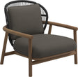 Gloster Fern Low Back Fauteuil club - Lounge Chair Bas dossier Meteor / Raven Grade B (OP) Fife Platinum 0042 